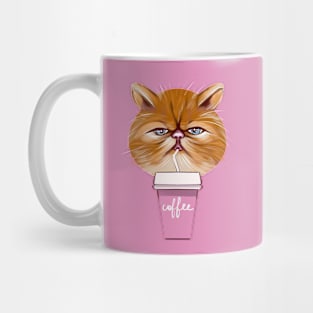 Morning Cat With Coffee Mug